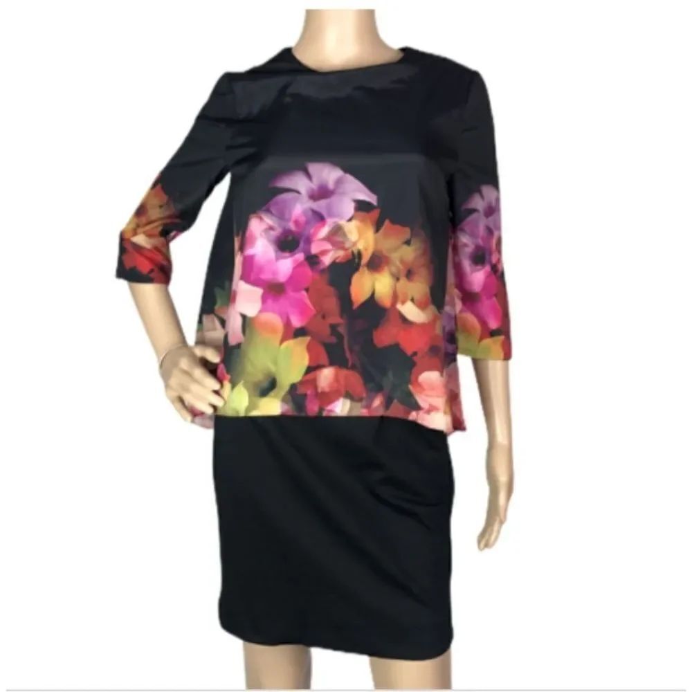 Ted Baker Cadie Cascading Floral Tunic Dress sz 1